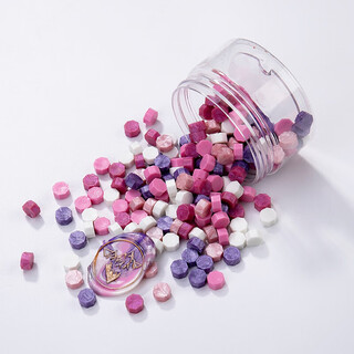 Fire paint seal wax grains pearlescent mixed color wax seal 200 grains macaron color large bottle retro transparent nordic style 0 bright galaxy about 200 grains