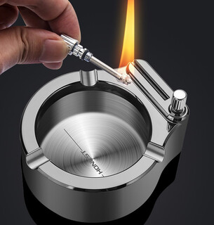 Yingrong wanci match ashtray metal zinc alloy personalized ashtray