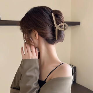 Jiuweiya hair clip women's back head shark clip new high-end simple hairpin large hairpin clip headwear