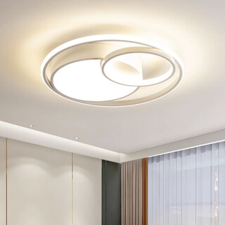 佲伙2024年新款主卧室灯圆形led吸顶灯现代简约护眼书房房间北欧灯具 直径60CM三色60瓦