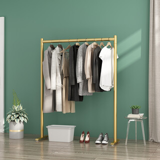 Good blacksmith floor-standing clothes rack bedroom cloakroom bag rack simple vertical balcony clothes drying rack home internet celebrity clothes rack 150 length 150 nano gold