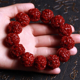 Colorful lotus five-six-petal vajra machine brush-paped jade large vajra bodhi seed buddha beads for men and women six-petal oxford red 20mm