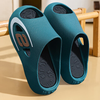 Yunluozhe children's slippers boys' indoor home non-slip outdoor wear sports slippers for big boys and kids summer 889-dark green single layer 36-37 (suitable for feet sizes 35-36)