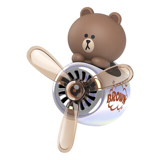 Cute hello kitty little airplane car aromatherapy vent fan pilot car perfume decoration high-end line friends brown bear