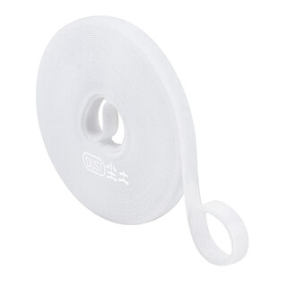 Dust velcro cable manager computer cable management adhesive nylon cable tie power cable tie cable organizer nylon velcro cable tie cable storage and organizing tape cutable velcro white width 10mm length 5 meters one roll