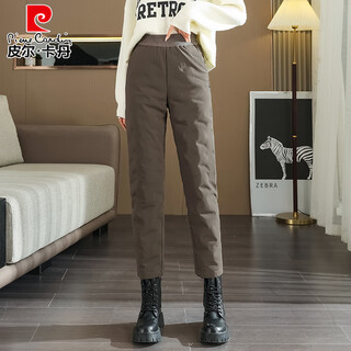 Pierre cardin down pants for women's outer wear in winter 2025 new fashionable minus 40 degree cold protection thickened white duck down lightweight cotton pants card color one size fits all 30124-133jin jin equals 0.5 kg