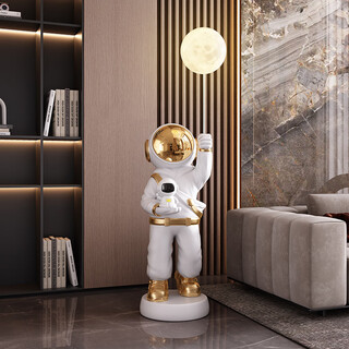 Chanyu astronaut astronaut large floor-standing ornament next to the tv cabinet living room decoration light luxury housewarming gift star projection astronaut-platinum