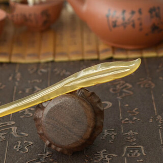 Ox horn hairpin, simple headdress, hairpin, hanfu hairpin, sheep horn handmade hairpin, ancient style hairpin, hanfu hairpin, leaves