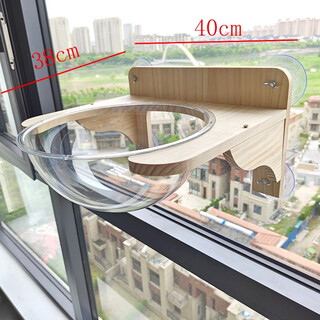 Suction cup cat wall-mounted punch-free glass cat climbing frame hammock solid wood cat nest luxury large ladder space capsule cat scratching board wear-resistant scratch-resistant claw cat toy wall furniture space capsule