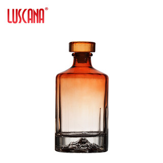 Luscana wine flask glass bottle household wine soaking wine bottle white wine bottle sealed empty wine bottle living room decoration one jin jin equals 0.5 kg wine bottle iceberg wine bottle orange short style 530ml