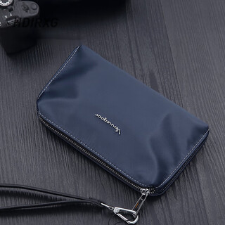 Hdirxg canvas waterproof clutch bag for men and women clutch bag handbag handbag wallet mobile phone bag oxford cloth canvas nylon 61912 blue