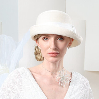Ee spring and summer new product bow tie ladies travel elegant casual hat off-white adjustable