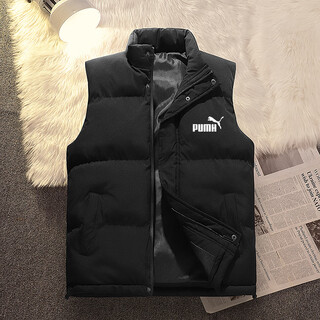 Brand down vest men's autumn and winter new fashion outerwear stand collar warm thickened vest vest winter jacket black xl