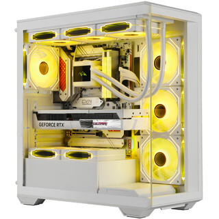 Xingu (segotep) unbounded 1 (white) column-free sea view room chassis atx270 wide-angle glass side see-through 360 water-cooled gaming computer main chassis supports 4090 graphics card
