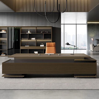 Boss desk desk high-end light luxury chairman desk simple modern president desk manager desk and chair combination executive desk 1.6 meters boss desk