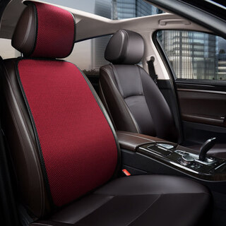 Efdkc is suitable for 2022 new toyota camry corolla ralink highlander crown car seat cushion ice silk single piece front backrest-rafite red (including headcover) 2020 2021 model
