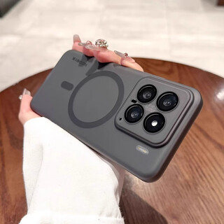 Heken frosted translucent magnetic charging suitable for xiaomi 17pro mobile phone case with built-in lens film 15ultra all-inclusive ultra-thin 15pro hard shell xiaomi 14 anti-fall protective case titanium gray ice mist frosted skin-feel magnetic suction for xiaomi 15