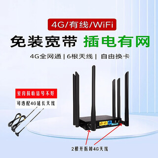 Mr. su 4g wireless industrial router mobile wifi six-antenna full netcom plug-in card home commercial broadband industrial router full netcom plug-in card version