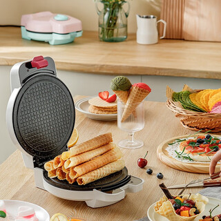 KOLFT 家用脆皮蛋卷机电饼铛冰淇淋皮机果蔬脆机虾片机可调温 第五代麦饭石白色款