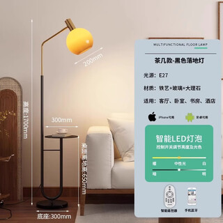 Zhongshuai nordic minimalist floor lamp living room sofa side bedside lamp modern personalized decorative ambience lamp vertical coffee table style - black floor lamp stepless dimming