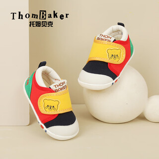 Tom baker baby toddler shoes autumn girls soft soled shoes male baby functional shoes infant shoes color matching bear size 17