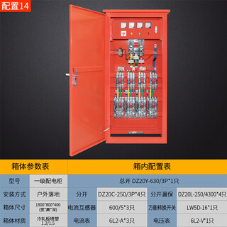 Niedun building decoration construction site temporary primary, secondary and tertiary electrical box main distribution box complete set 380v standard maroon