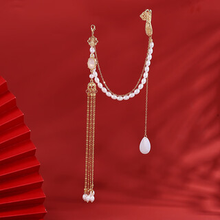 Chuxiang (chuxiang) antique style cheongsam, national trend, pressed lapel, temperament pendant, brooch, hanfu, tea suit, tassels, retro chinese makeup accessories for women, flower market lamp a09-102.