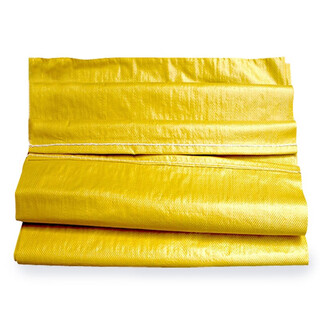 Aibaijia bright yellow thickened woven bag large snakeskin bag moving bag express packing bag storage bag construction garbage bag bright yellow 60*102cm 10 pieces