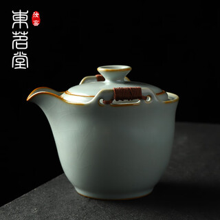 Dongmingtang ru kiln hand holding pot anti-scalding ceramic teapot single pot large capacity kung fu tea set teacup set teapot for home use ru kiln hand holding pot (single pot 1) simple package 270ml