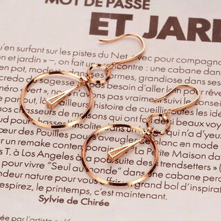 Dl 1998 fat donglai same style 18k rose gold earrings 18k russian purple gold smart earrings for women, fashionable and trendy, smart earrings pair