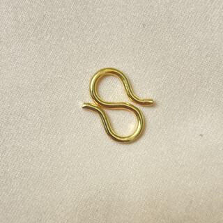 Drjefunm buckle 18k gold buckle s buckle gold-covered connecting buckle bracelet buckle head buckle connector gold necklace buckle gold accessories s buckle medium size (10*12mm)