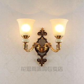 Background wall lamp simple european nordic american style bedroom living room background wall hall wall lamp restaurant ktv 1019/2a round edge frosted lampshade