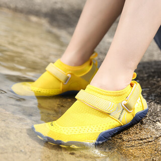 Sunai snow river tracing shoes for children, children's beach shoes, quick-drying, reef wading shoes, non-slip swimming and snorkeling shoes, outdoor river tracing shoes a021 yellow 31