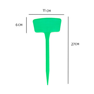 Shipton fan ground sign gardening flower enlarged sign plastic sign can be written on the sign plant label green height 27cm 10 pieces