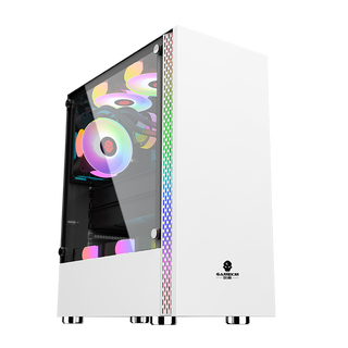 Wanjia armor pikachu blue two-dimensional computer case atx large side transparent glass e-sports game internet celebrity anchor (supports customization/120 water cooling radiator 8 fan positions) armor white