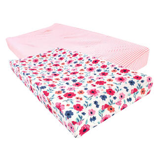 Touched by nature baby organic cotton changing pad cover garden flowers