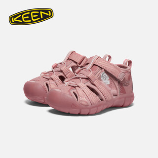 Keen official seacamp ii cnx children's outdoor comfortable, wear-resistant and breathable wading shoes, dark rose-1029015 10.5 115mm 19