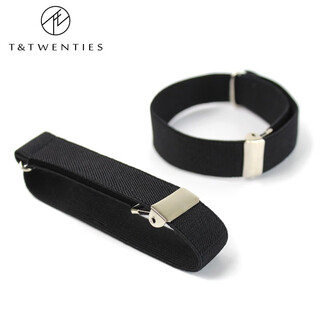 T&twenties shirt sleeve cuffs men's sleeve cuffs armbands bartender shirt sleeve cuffs solid sleeve cuffs retro cuffs black g001 black - elastic (including 2 sleeve cuffs)