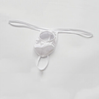 Long night sexy underwear men's underwear sexy open hole g-string men's open crotch-free sexy white