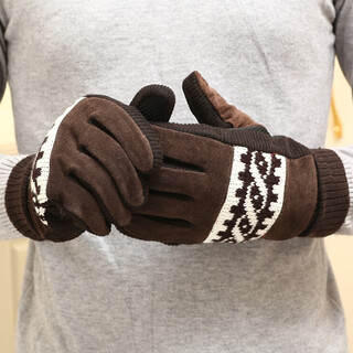 Bovonik winter warm gloves plus velvet thickened student outdoor cycling cycling gloves men's cold and windproof gloves