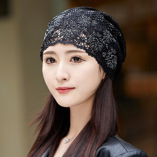 Bullipan white hair covering thin hat for fifty-year-old women's headwear covering artifact hairband new headband headwear headband hairband black