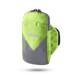 Rimix running mobile phone arm bag sports wrist bag reflective waterproof universal mobile phone case for men and women fitness arm bag arm bag yellow green
