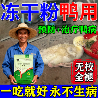 Freeze-dried duck powder for serositis, duck plague, goose, chicken, poultry and veterinary breeding special medicine for escherichia coli soft feet, wilting and shaking head, 8 bags, buy four, get four free