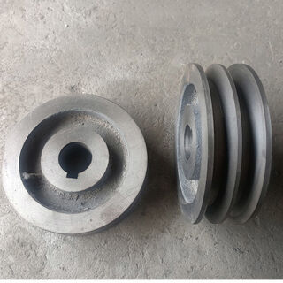 Pulley pulley triangle pulley b type three slot double slot motor pulley national standard cast iron wheel can be customized national standard b type double slot outer diameter 160 inner diameter 38
