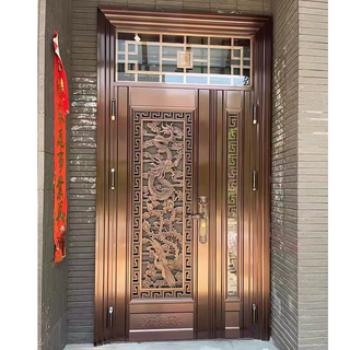 JRB家瑞堡304不锈钢防盗门大门双开门乡村安全门白钢门家用单门楼宇子母门 子母门款式1