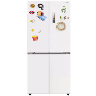 Midea 60 cm ultra-thin embedded cross-door four-door air-cooled frost-free first-class energy efficiency bottom cooling refrigerator with automatic ice making mr-460wuspze