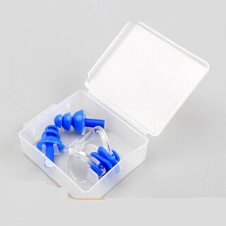 Youdingqi swimming nose clip earplug set unisex waterproof anti-slip nose protector diving anti nose off blue