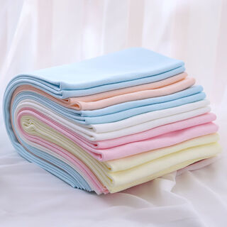 Pure cotton diapers, baby changing pads, newborn products, environmentally friendly, healthy, soft, breathable, washable diapers, meson rings, mixed colors (comes with diaper buckle) 1 pack (10 pieces) 45*45 cm/piece