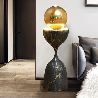 Canjiang (canjiang) living room floor-standing large flowing water ornaments modern light luxury high-end office feng shui ball circulating water decoration housewarming gift rolling wealth golden flowing water ball