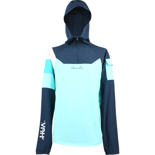 Huashi zhanlu sun protection clothing new competitive competition clothing fishing clothing wind hoodie long-sleeved zipper type outdoor protective equipment black hat style l size